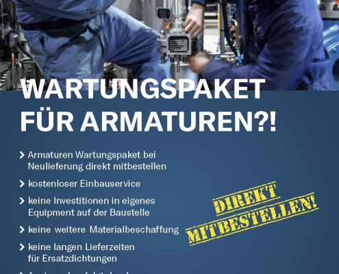 Wartungspaket für Industriearmaturen